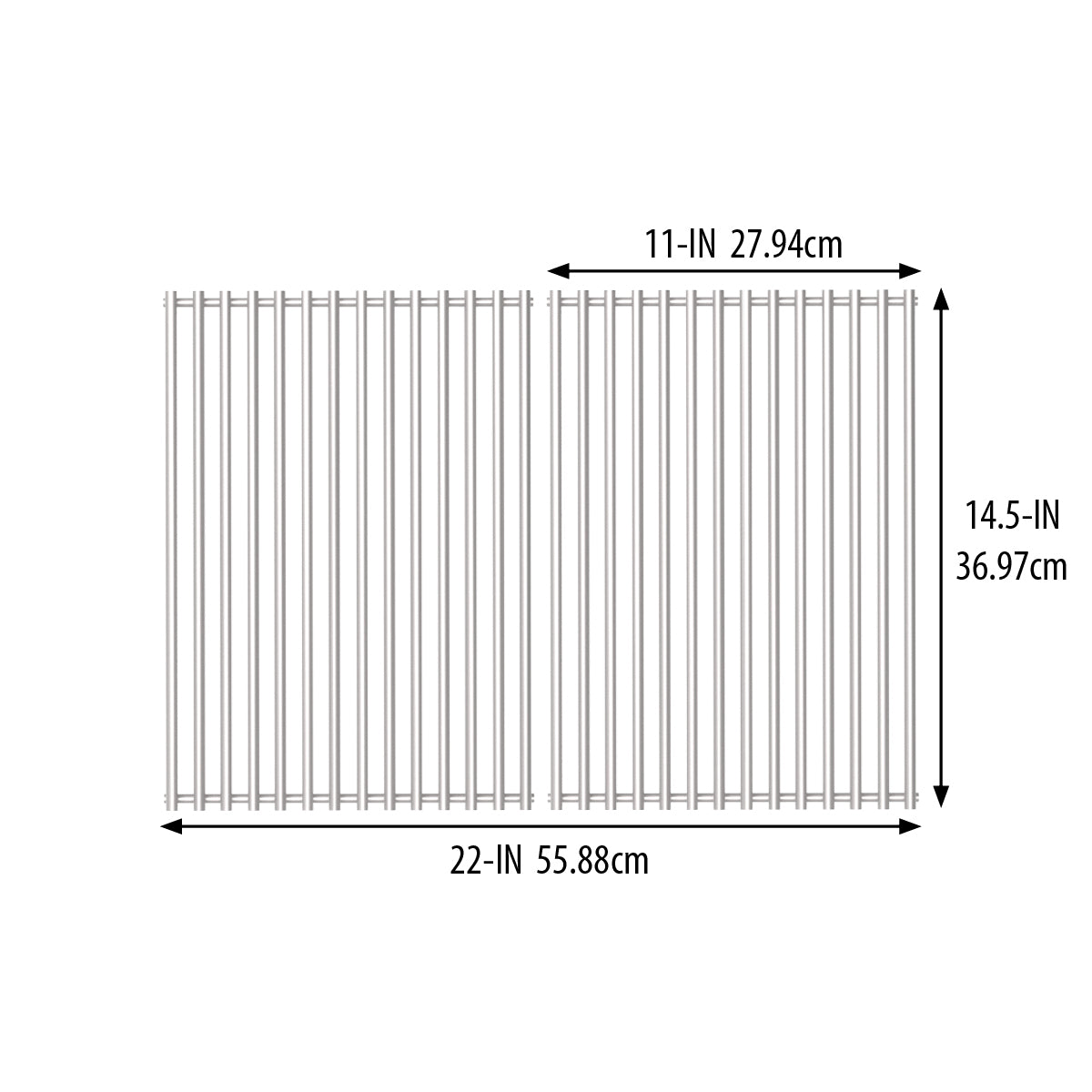 Grillrist i kraftig 9mm rustfritt stål Royal™ & Monarch™